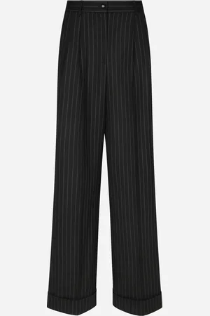 Dolce & Gabbana Pantaloni Flare In Gessato Di Lana - Donna Pantaloni E Shorts Multicolore 36