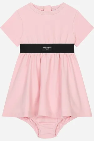 Dolce & Gabbana Abito In Interlock Con Elastico Logato - Donna Abiti 12/18 Months