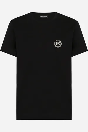 Dolce & Gabbana T-shirt Manica Corta Con Ricamo Dg - Uomo T-shirts E Polo Blu 48