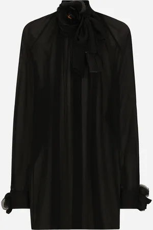 Dolce & Gabbana Camicia In Chiffon Con Collo A Sciarpa - Donna Camicie E Top Seta 38