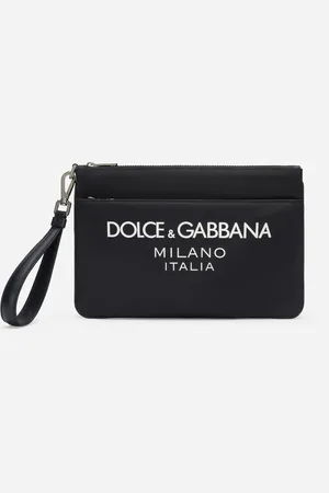 Dolce & Gabbana Pouch In Nylon - Uomo Portadocumenti E Clutch Blu Nylon Onesize