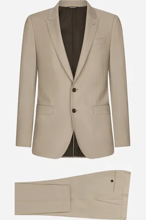 Dolce & Gabbana Abito Martini Monopetto Gessato - Uomo Abiti E Giacche Beige 48