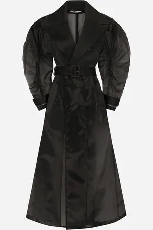 Dolce & Gabbana Trench In Organza Tecnica Con Maniche Arricciate - Donna Cappotti E Giubbotti 40