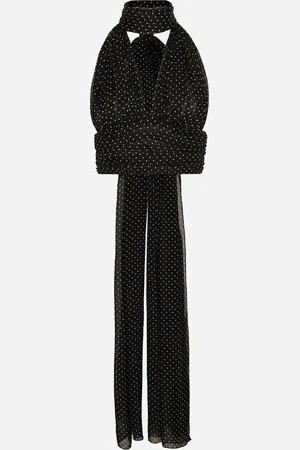 Dolce & Gabbana Top In Chiffon Stampa Pois Con Sciarpina - Donna Camicie E Top 40