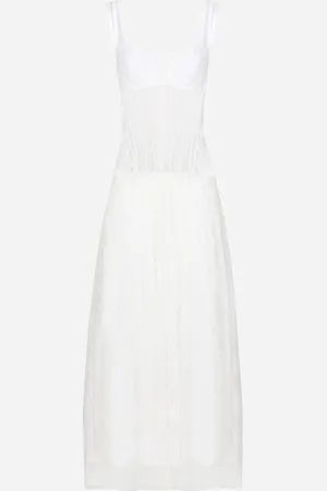 Dolce & Gabbana Abito Lungo In Pizzo Con Dettagli Bustier - Donna Abiti 36