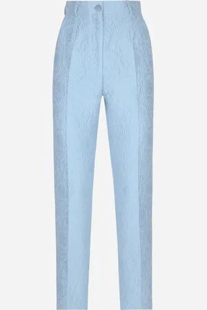 Dolce & Gabbana Pantaloni Sartoriali In Jacquard Matelassé Floreale - Donna Pantaloni E Shorts 38