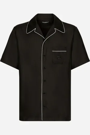 Dolce & Gabbana Camicia In Twill Di Seta Con Ricamo Dg - Uomo Camicie 37