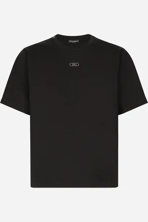 Dolce & Gabbana T-shirt In Cotone Con Logo In Metallo - Uomo T-shirts E Polo 44