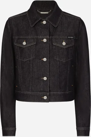 Dolce & Gabbana Giubbotto Cropped In Denim Di Cotone - Donna Denim Multicolore 36