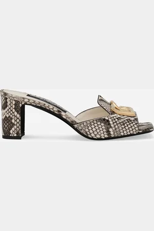 Dolce & Gabbana Mule In Pitone - Donna Slide E Mule Grigio 35