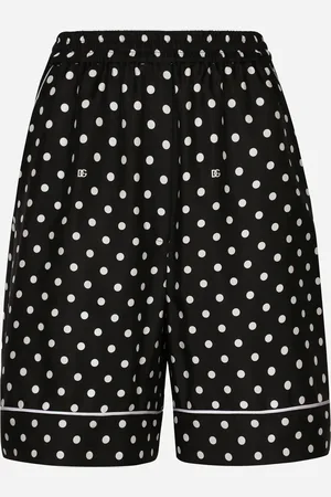 Dolce & Gabbana Bermuda Pigiama In Seta Pois - Donna Pantaloni E Shorts 38
