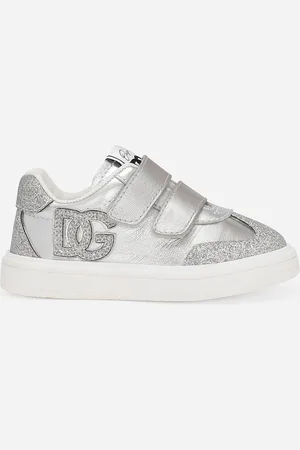 Dolce & Gabbana Sneaker Bassa Dg Original In Pelle Di Agnello Laminato Con Logo Dg - Donna Scarpe Primi Passi (19-26) Tessuto 19