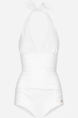 Dolce & Gabbana Costume Intero Scollato - Donna Beachwear Bianco Jersey 2