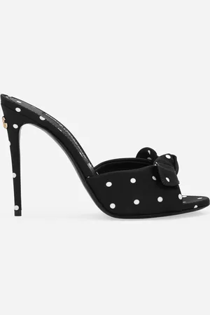 Dolce & Gabbana Mule In Raso Stampato - Donna Sandali E Zeppe 36.5