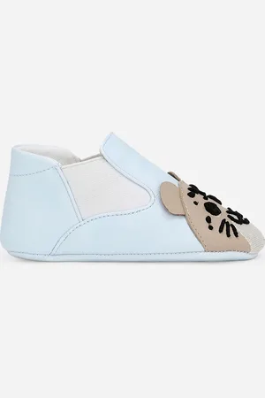 Dolce & Gabbana Sneakers Bassa In Pelle Di Agnello Con Leopardino - Uomo Scarpe Neonato (16-20) 16