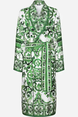 Dolce & Gabbana Vestaglia In Twill Di Seta Maiolica - Uomo Intimo E Loungewear 48