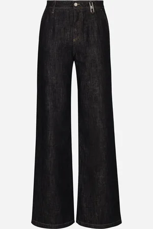Dolce & Gabbana Jeans A Palazzo In Denim Di Cotone - Donna Denim Multicolore 38