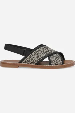 Dolce & Gabbana Sandalo In Canvas Con Stampa Logo - Uomo Scarpe (24-38) 28
