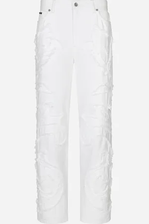 Dolce & Gabbana Jeans Boyfriend Con Ricamo - Donna Denim Multicolore 36