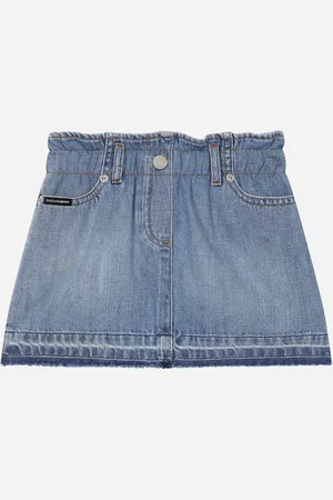 Dolce & Gabbana Gonna 4 Tasche In Denim Con Placca Logata - Donna Pantaloni E Gonne Multicolore 2 Years