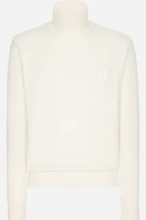 Dolce & Gabbana Maglia Collo Alto In Lana - Uomo Maglieria Beige 48