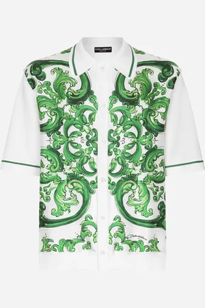 Dolce & Gabbana Camicia Over In Filato E Seta Maiolica - Uomo Maglieria S