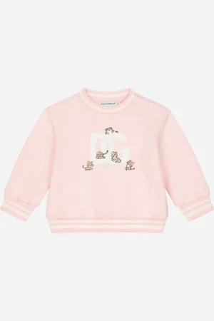 Dolce & Gabbana Felpa Girocollo In Jersey Con Logo Dg - Donna Topwear 3/6 Months