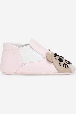 Dolce & Gabbana Sneakers Bassa In Pelle Di Agnello Con Leopardino - Uomo Scarpe Neonato (16-20) 16