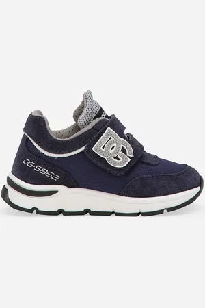 Dolce & Gabbana Sneaker Bassa Dg Running In Tessuto Mesh E Crosta - Uomo Scarpe Primi Passi (19-26) 19