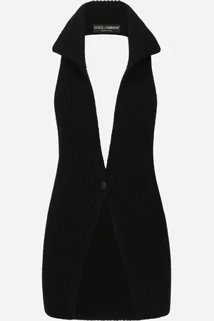 Dolce & Gabbana Gilet Lungo In Lana Maglia Inglese A Coste - Donna Giacche E Blazer 40