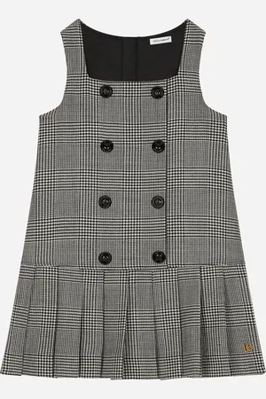 Dolce & Gabbana Abito In Lana Principe Di Galles - Donna Abiti Multicolore 4 Years