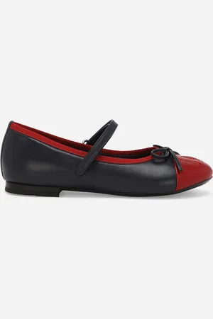 Dolce & Gabbana Ballerina In Pelle Di Vitello E Vernice Con Fiocco - Donna Scarpe (24-38) Multicolore 27