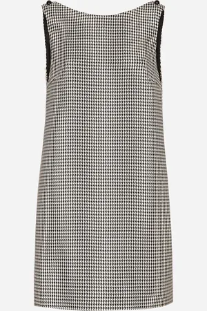 Dolce & Gabbana Abito Corto Senza Maniche In Pied De Poule Di Lana - Donna Abiti Multicolore 42