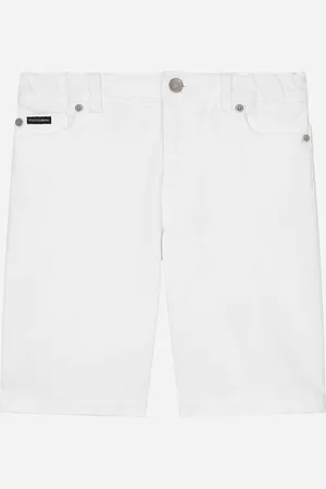 Dolce & Gabbana Bermuda 5 Tasche In Denim Con Placca Logata - Uomo Pantaloni E Shorts Multicolore 2 Years