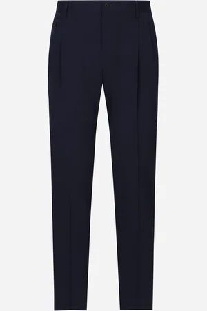 Dolce & Gabbana Pantalone Sartoriale In Saia Stretch - Uomo Pantaloni E Shorts Blu 44