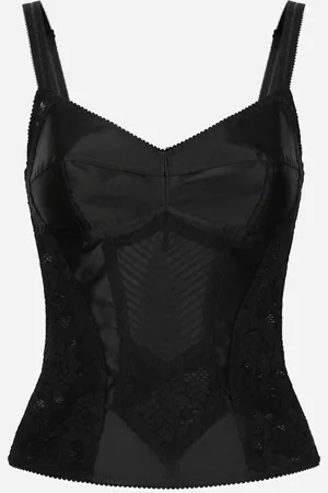 Dolce & Gabbana Top Corsetteria In Raso E Pizzo - Donna Camicie E Top 36