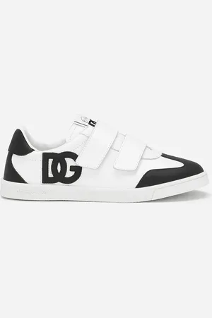 Dolce & Gabbana Sneaker Bassa Dg Original In Pelle Di Vitello Con Logo Dg - Uomo Scarpe (24-38) Nero Pelle 29