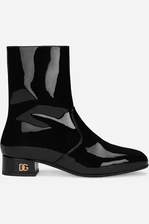 Dolce & Gabbana Stivaletto In Vernice Con Tacco Logato - Donna Scarpe (24-38) Pelle 31