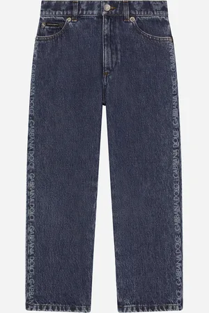 Dolce & Gabbana Pantaloni 5 Tasche In Denim Con Logo - Uomo Pantaloni E Shorts Multicolore 2 Years