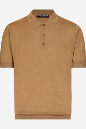 Dolce & Gabbana Maglia Polo In Cashmere E Seta - Uomo Maglieria Beige 44