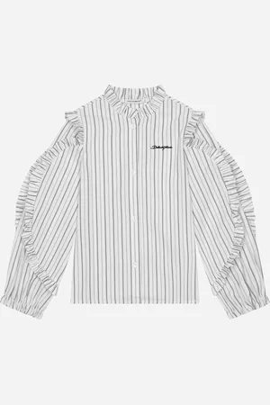 Dolce & Gabbana Camicia In Popeline Con Logo Ricamato A Filo - Donna Camicie E Top Multicolore 3 Years