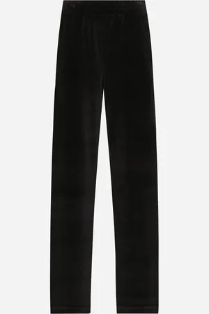 Dolce & Gabbana Pantaloni Jogging In Ciniglia Di Cotone Con Logo Dg - Donna Pantaloni E Shorts 38