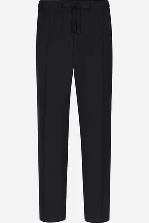 Dolce & Gabbana Pantalone Jogging In Saia - Uomo Pantaloni E Shorts Blu 46