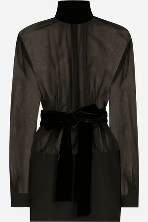 Dolce & Gabbana Abito Corto In Organza E Crêpe Di Lana - Donna Abiti 42