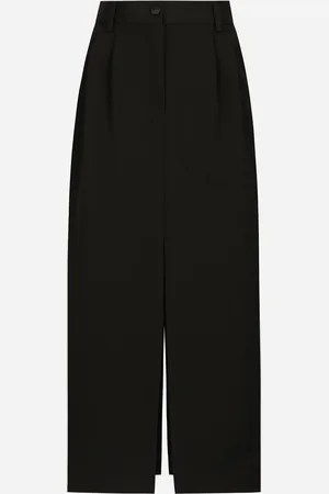 Dolce & Gabbana Gonna Longuette Tuxedo A Tubino In Gabardina Di Lana - Donna Gonne Lana 36