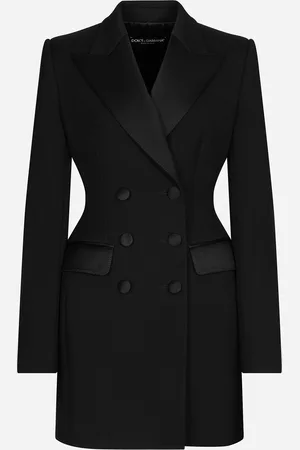 Dolce & Gabbana Giacca Lunga Doppiopetto Tuxedo Dolce In Lana Stretch - Donna Giacche E Blazer 36