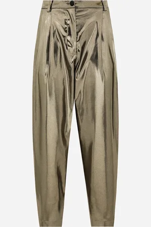 Dolce & Gabbana Pantaloni In Raso Laminato Stretch - Donna Pantaloni E Shorts Tessuto 38