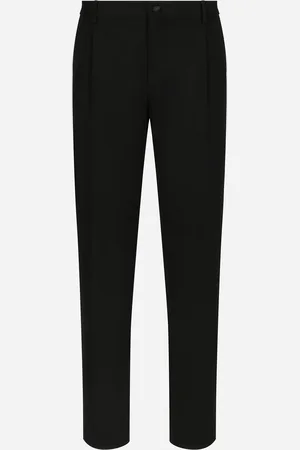 Dolce & Gabbana Pantalone Classico Tuxedo In Gabardina - Uomo Pantaloni E Shorts Lana 48