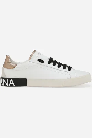 Dolce & Gabbana Sneaker Portofino Vintage In Pelle Di Vitello - Donna Sneaker Bianco Pelle 39