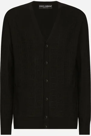 Dolce & Gabbana Cardigan In Seta Con Logo Dg - Uomo Maglieria 44